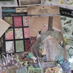 Scrapbook Ephemera Vintage Shabby Chic Victorian Fairy Floral Butterfly Lot #3