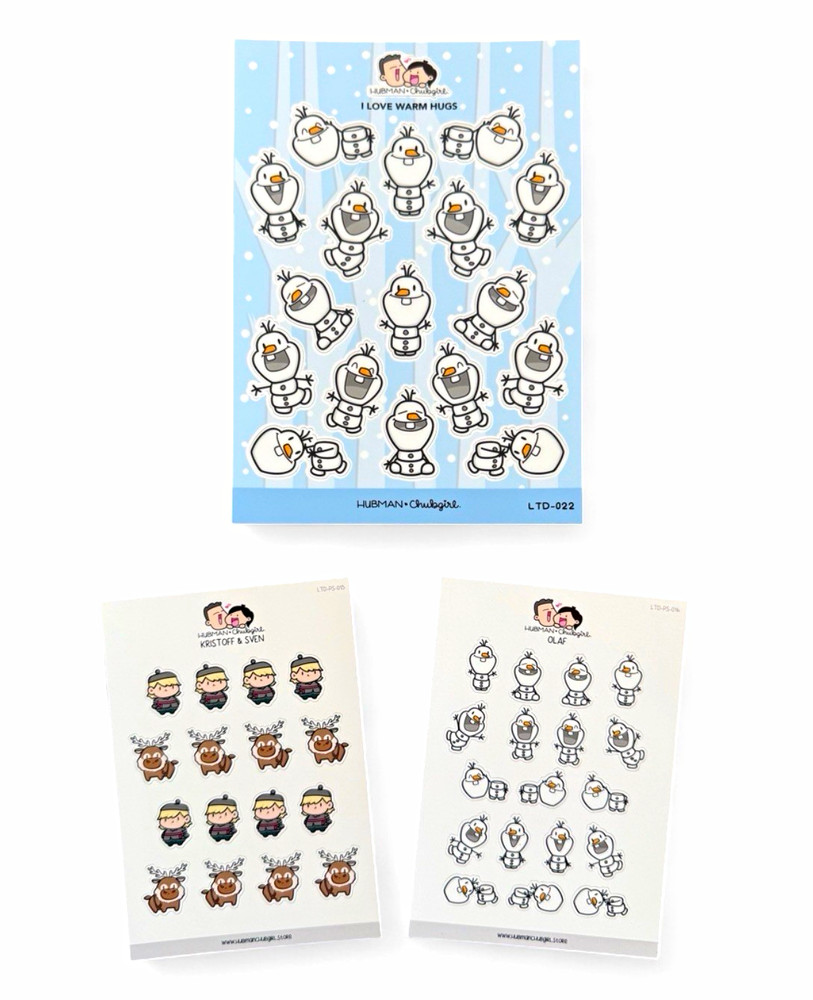 Hubman & Chubgirl Frozen 3 Sticker Sheets