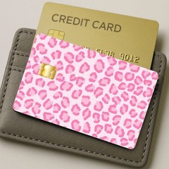 Cheetah Pink Glam Fashion Debit Credit Card Sticker Decal Money Bank Cash Cover