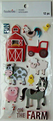 FUN ON THE FARM LOT OF 3 Recollections Stickers NEW! 369706 animals barn tractor