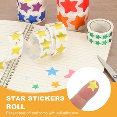 1000Pcs 1/2″ Star Stickers Self-Adhesive Metallic Foil Stars Metallic Rose