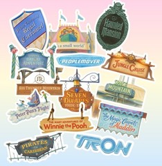 Magic Kingdom Rides Inspired Journal/Scrapbook Stickers