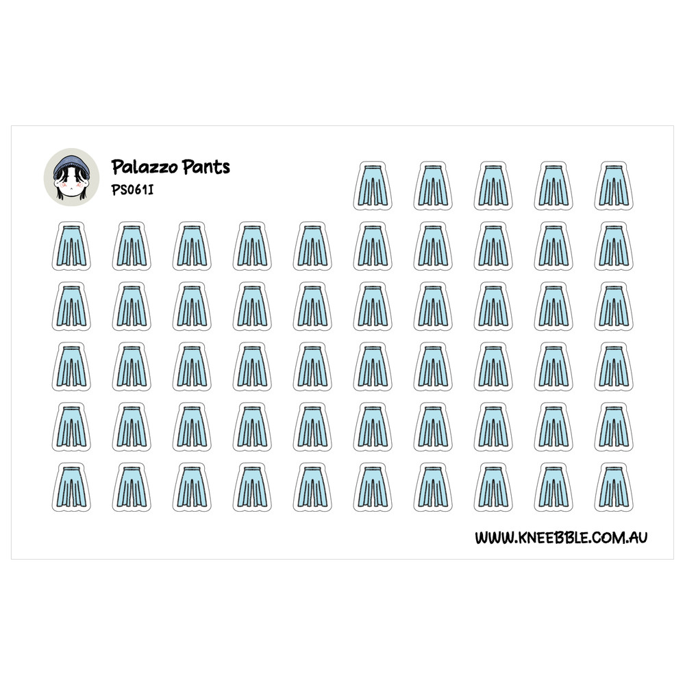 Palazzo Pants Stickers – Stylish Fashion Planner Decals & Embellishments