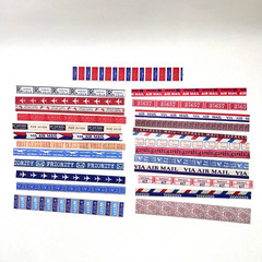 Airplane Air Mail Travel Strip Stickers Vintage Style Junk Journal Collage