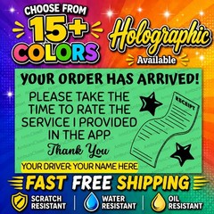 50 DoorDash UberEATS Grubhub Spark 2.25″ STICKERS LABELS INSTACART CART SHIPT