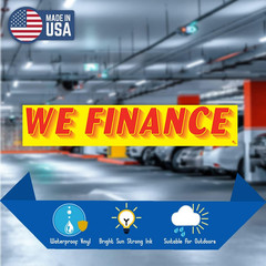 We Finance Windshield Stickers 12 Pack Dealership Advertising Sticker