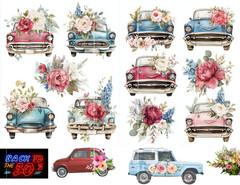 Back To The 50s Card Making Toppers Supply Scrapbook Junk Journal Craft Supplies