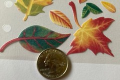 VELLUM LEAVES Stickers(20pc) Sticko•Autumn•Fall•Trees•Garden •Yellow•Green•Reds•