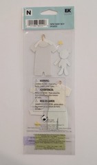 RARE Jolee’s New Baby Boy Outfits & Teddy Bear Scrapbooking Stickers
