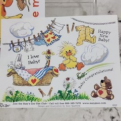 Vintage Suzys Zoo Scrapbooking Stickers Lot New Baby On The Move See Me Go