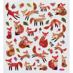 Scrapbooking Crafts Stickers Foxes Fox Repeats Leaves Flowers Poses Mom Baby