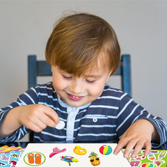 500 PCS Summer Stickers for Kids, 30 Sheets Beach Ocean Tropical Ice Cream Sea A