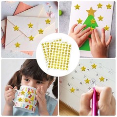 2100 PCS Gold Star Stickers, Christmas Star Stickers for Kids Classroom, Spar…