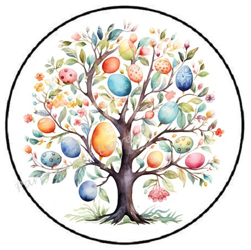 EASTER EGG TREE ENVELOPE SEALS LABELS STICKERS PARTY FAVORS
