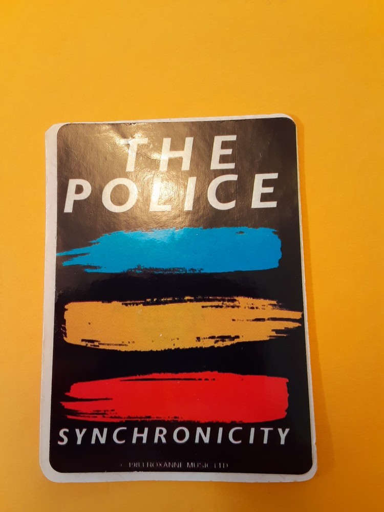 vtg 80s Winterland Prod «The Police» music sticker module *restored* *damaged*