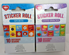 2 Kids Stickers 1 X 1 Inch 180 Stickers per Roll Teacher Gift
