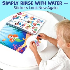 Reusable Mermaid Dress Up Sticker Book. 75 Jelly Stickers. Travel Toy 1-5.