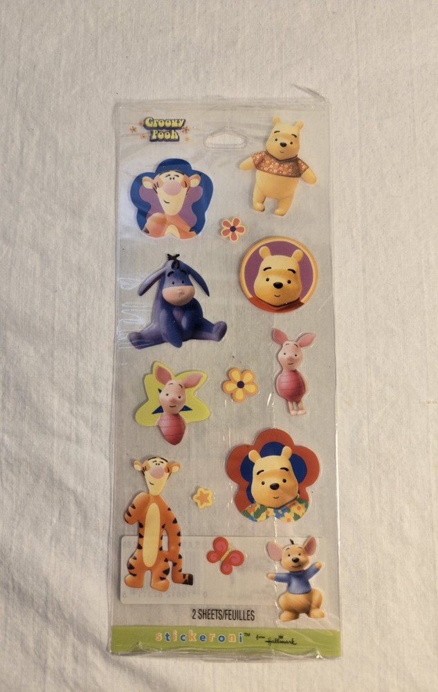Stickeroni Licensed Winnie the POOH & Friends 2005 Stickers Piglet Eeyore Tigger