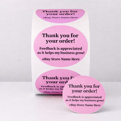 Thank You Stickers for eBay Sellers – Custom Business Name Labels – 2″