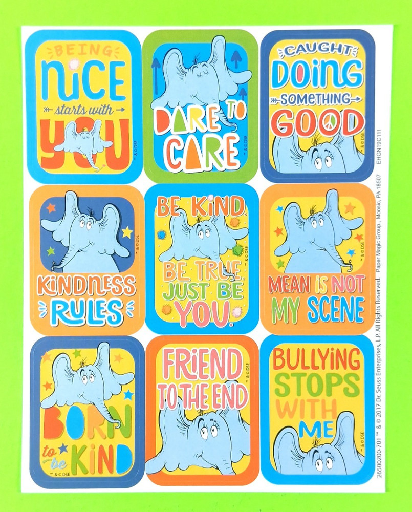 Eureka Dr. Suess Horton Hears A Who Encouraging Words Sticker Sheet Retired