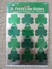 Vintage 80’s FOIL SHAMROCKS Stickers American Greetings St. Patrick’s Day IRISH