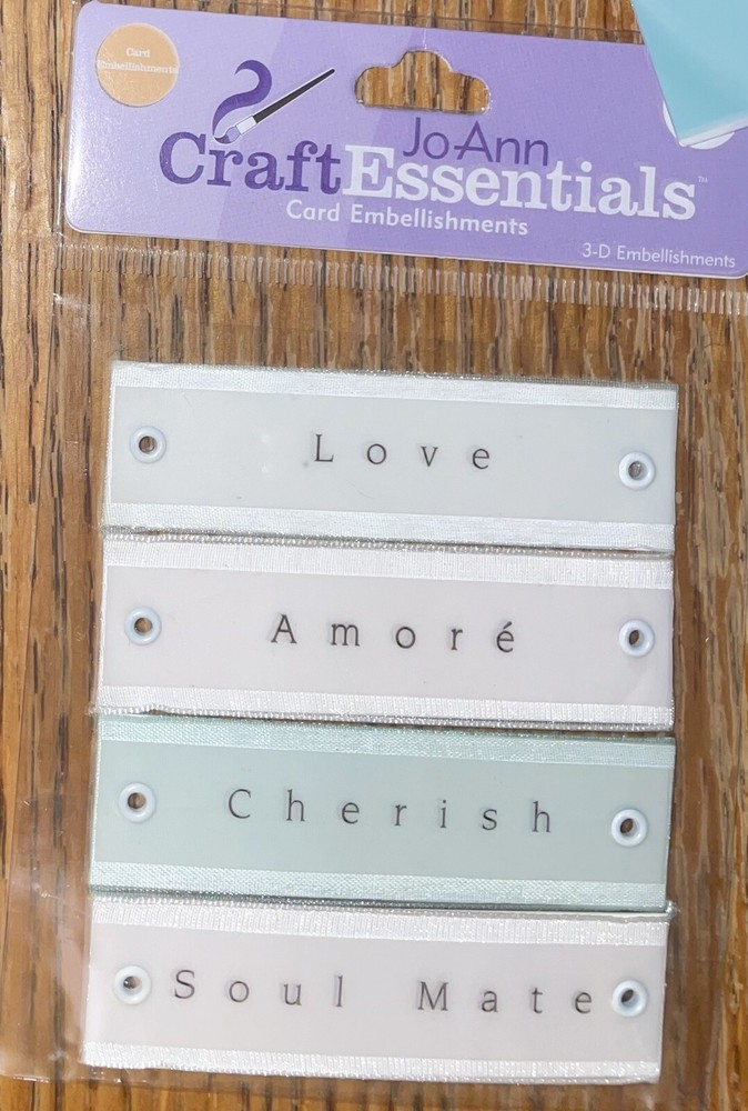 Joann Craft Words Love Amore Cherish Soul Mate Wedding Love Scrapbook Stickers