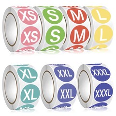 3500 PCS Clothing Size Stickers TShirt Size Labels 1 Inch Round Self Adhesive…