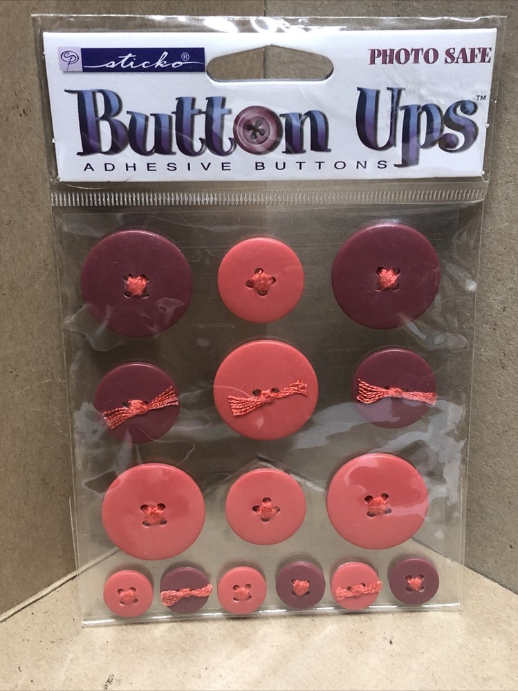 Stickopotamus-RED ADHESIVE BUTTONS-15PC SET-EK SUCCESS-SPBUS06