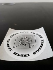 Sticker Peace Sign Diamond Symbol Love Justice Truth Freedom Equality High Gloss