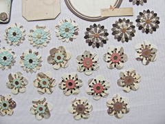 Handmade Flowers Embellishments Paper Pieces 60 Scrapbooking Junk Journals Cards