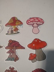 Mushrooms Theme Stickers for Scrapbooking, Multicolor Decorative Sticker Set