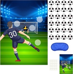 Soccer Party Games for Pin The Soccer on The Goal Party Games Football Poster…