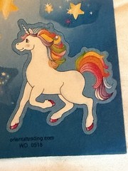 Vintage Rainbow Unicorn Sticker Sheets Lot NOS 80s Bright Colorful Y2k Retro