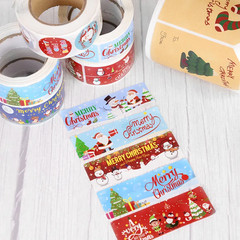 Merry Christmas Theme Stickers Seal Labels For DIY Gift Packaging Holiday Decor