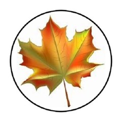 48 FALL LEAF ENVELOPE SEALS LABELS STICKERS 1.2″ ROUND