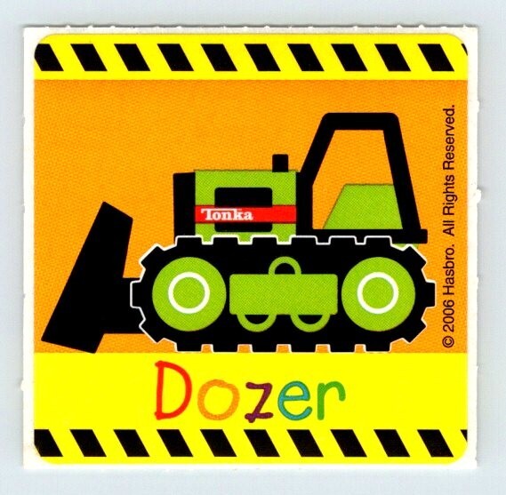Smile Makers Sticker TONKA DOZER TRUCK 2.5″ X 2.5″ Sticker SD39