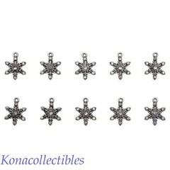 2021 Idea-Ology Tim Holtz Adornments Snowflakes New! 10pcs Gems th94200