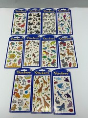 11 Animals & Ocean Life Sticker Sheets Mello Smello Sharks Kittens Puppies NOS