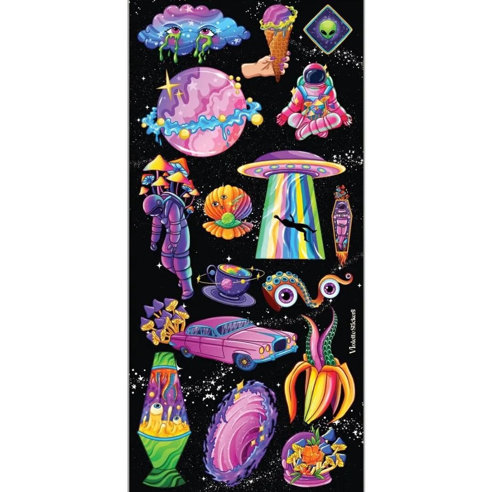 Violette Stickers – Space Jam – 1 Sticker Sheet for Stationary & More