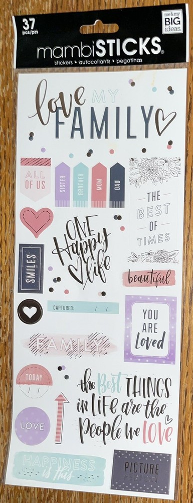 Mambi Sticks Family Love Relatives Memories Brother Sister Mom Dad Together 5×12