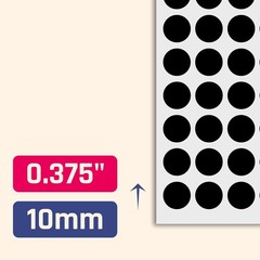 High-Quality 3000 Pack Black Round Labels – Ideal for All Surfaces and Crafts