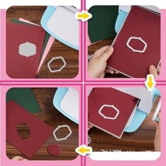 Vintage Words Clear Stamp and Die Cut Set for DIY Card Making 4.3 x 6.3 Inches