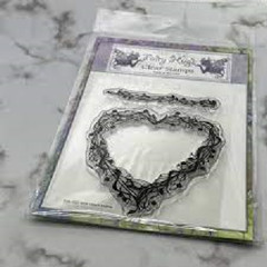 FAIRY HUGS ACRYLIC STAMPS – VINE HEART FRAME