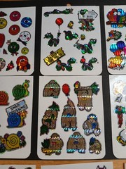 Vintage 1980s Stickers Prism Sparkle BJ Unicorns Insects Animals Faces 12 Sheets