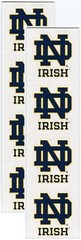 University of Notre Dame «ND IRISH» 8/pk NCAA Logo Scrapbook Stickers