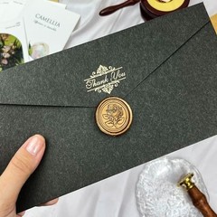 100 Wax Seal Stickers Rose Style Self Adhesive Bronze Envelope Seals for