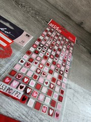 Scrapbook Stickers LOT Love Hearts Lips Valentine’s Day Sticko Retired NEW #34