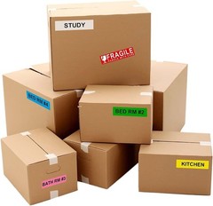 Home Moving Color Coding Labels 3 Bedroom House 2 Bathroom Kitchen Fragile Bl…