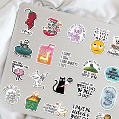 50Pcs Funny Adults Stickers Bulk, Prank Meme Sticker for Kids Teens Adults, S…