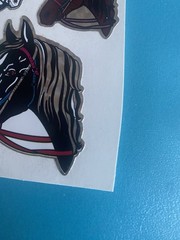 Vtg *imperfect Rare Prism Horses Vending Sticker Mod Roughly 4×3 Inches BJ Decal